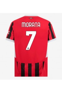 Fotbalové Dres AC Milan Alvaro Morata #7 Domácí Oblečení 2024-25 Krátký Rukáv